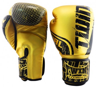 Боксерские перчатки Twins Special с рисунком (FBGVS12-TW7 black/gold)